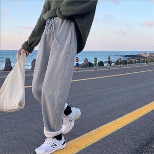 YESSTYLE wide-leg gray sweatpants